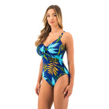 Fantasie Pichola Tropical Blue Twist Front Swimsuit