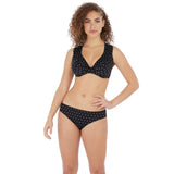 Freya Jewel Cove Diamond Black High Apex Bikini Top