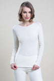 EGI 1411 Wool/silk Winter White Long Sleeve Top
