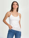 EGI 2130 MircoModal White Singlet Top