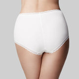The Knicker - Cotton White Full brief