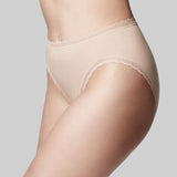 The Knicker - Cotton Nude Hi Cut brief