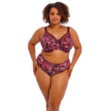 Goddess Kayla Plum Rose Banded Side Support Bra
