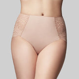 The Knicker - Precision Lace Nude Full brief