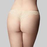 The Knicker Precision Lace Nude Thong