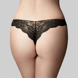 The Knicker Precision Lace Black Thong