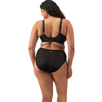 Elomi Teagan Black/Almond High Leg Brief